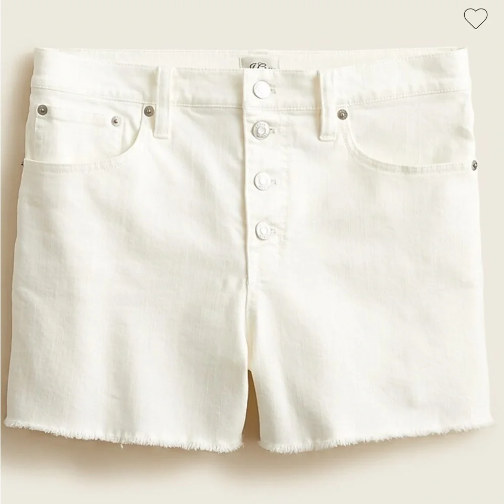 J. Crew White Denim Jean Shorts